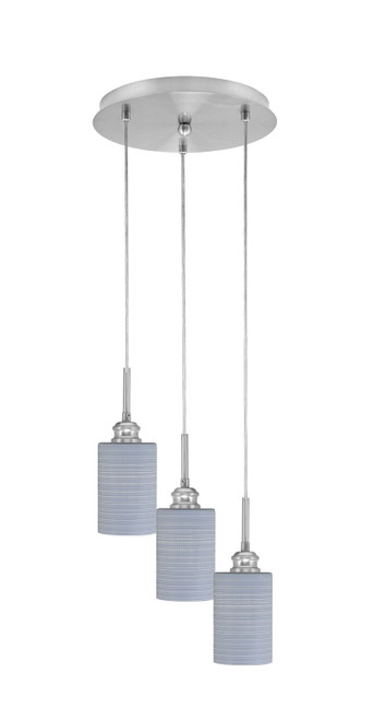 Toltec Lighting - 1818-BN-4062 - Three Light Pendalier - Array - Brushed Nickel