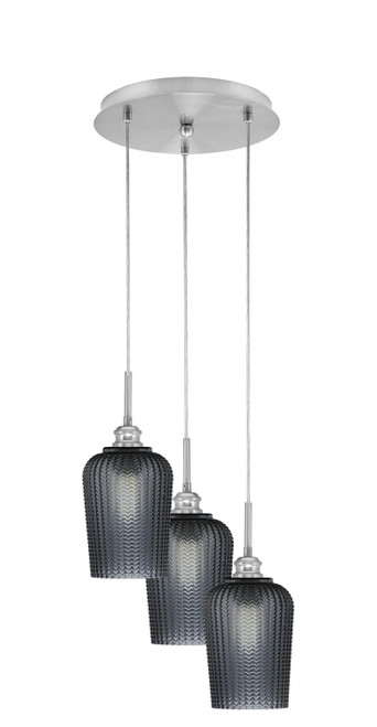 Toltec Lighting - 1818-BN-4252 - Three Light Pendalier - Array - Brushed Nickel