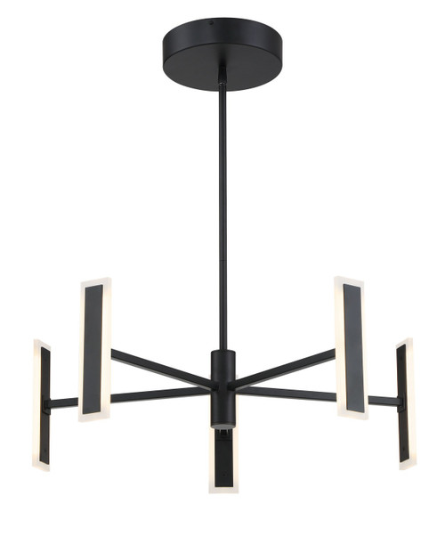 George Kovacs - P1415-66A-L - LED Chandelier - Edge - Coal Black