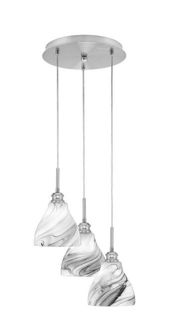 Toltec Lighting - 1818-BN-4769 - Three Light Pendalier - Array - Brushed Nickel