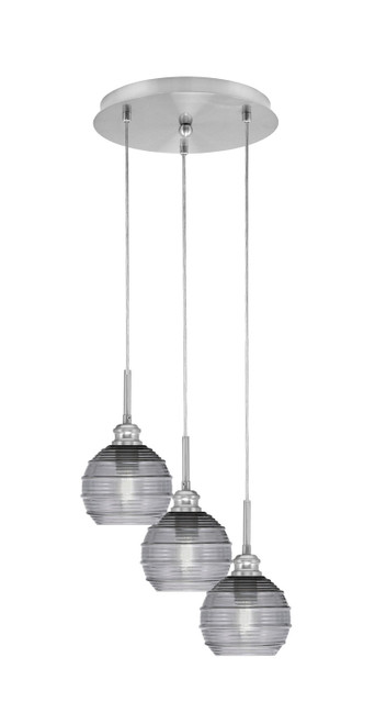 Toltec Lighting - 1818-BN-5112 - Three Light Pendalier - Array - Brushed Nickel