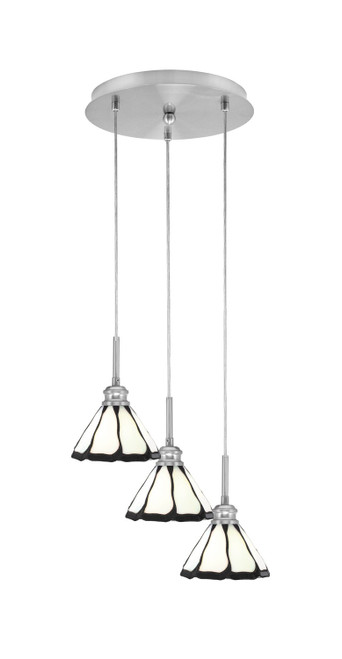 Toltec Lighting - 1818-BN-9125 - Three Light Pendalier - Array - Brushed Nickel