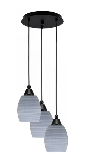 Toltec Lighting - 1818-MB-4022 - Three Light Pendalier - Array - Brushed Nickel