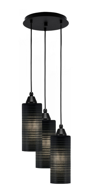 Toltec Lighting - 1818-MB-4099 - Three Light Pendalier - Array - Matte Black