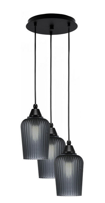 Toltec Lighting - 1818-MB-4252 - Three Light Pendalier - Array - Matte Black