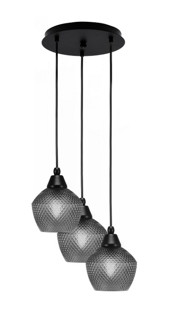 Toltec Lighting - 1818-MB-4622 - Three Light Pendalier - Array - Matte Black
