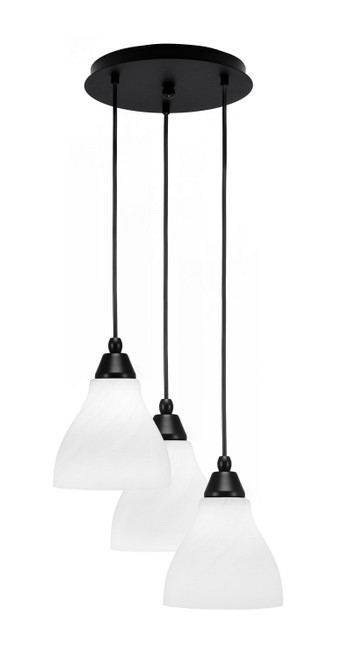 Toltec Lighting - 1818-MB-4761 - Three Light Pendalier - Array - Matte Black