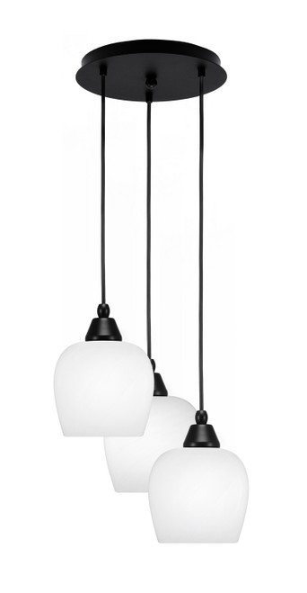 Toltec Lighting - 1818-MB-4811 - Three Light Pendalier - Array - Matte Black