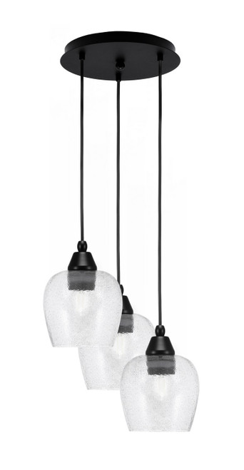 Toltec Lighting - 1818-MB-4812 - Three Light Pendalier - Array - Matte Black