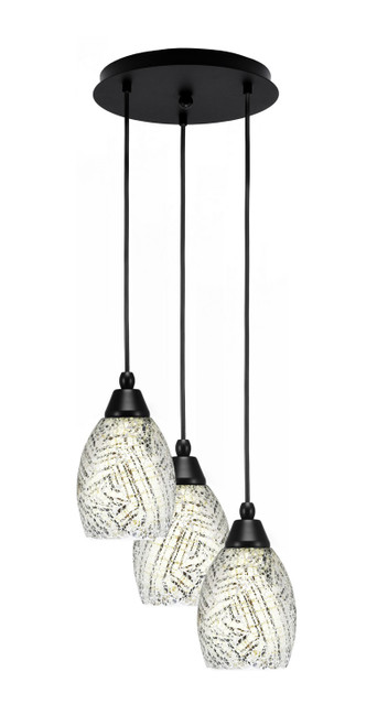 Toltec Lighting - 1818-MB-5054 - Three Light Pendalier - Array - Matte Black
