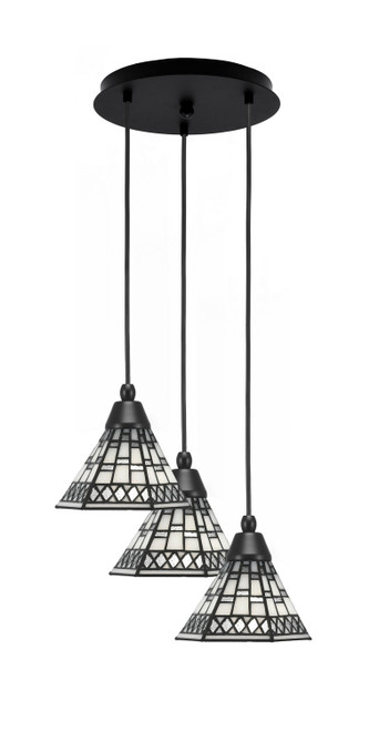 Toltec Lighting - 1818-MB-9105 - Three Light Pendalier - Array - Matte Black