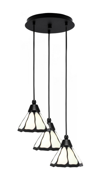 Toltec Lighting - 1818-MB-9125 - Three Light Pendalier - Array - Matte Black