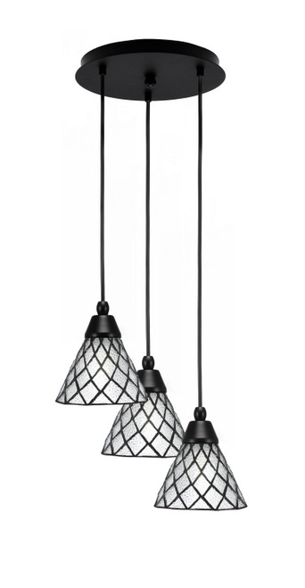 Toltec Lighting - 1818-MB-9185 - Three Light Pendalier - Array - Matte Black