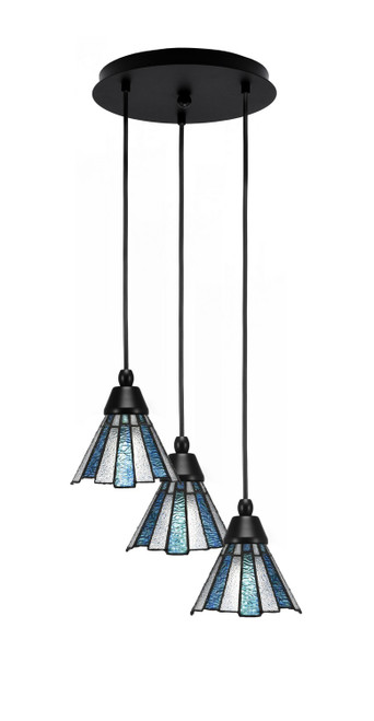 Toltec Lighting - 1818-MB-9325 - Three Light Pendalier - Array - Matte Black