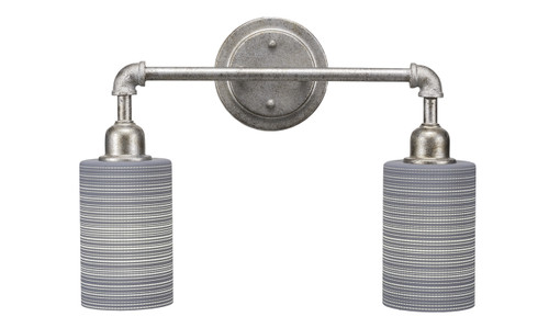 Toltec Lighting - 182-AS-4062 - Two Light Bath Bar - Vintage - Aged Silver