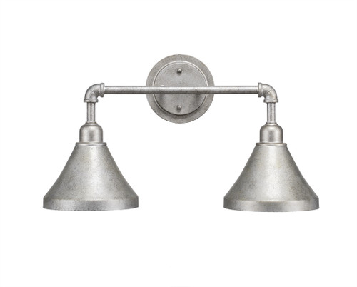 Toltec Lighting - 182-AS-410 - Two Light Bath Bar - Vintage - Aged Silver