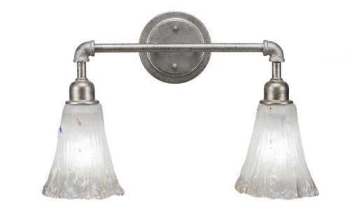 Toltec Lighting - 182-AS-721 - Two Light Bath Bar - Vintage - Aged Silver