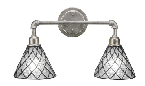 Toltec Lighting - 182-AS-9185 - Two Light Bath Bar - Vintage - Aged Silver