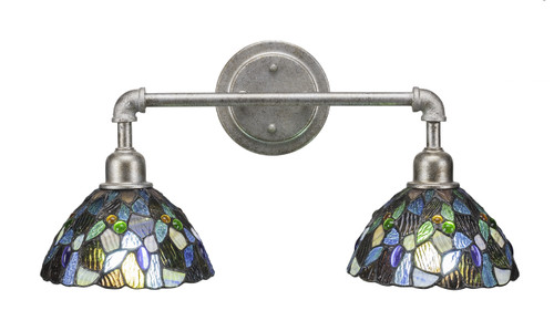Toltec Lighting - 182-AS-9955 - Two Light Bath Bar - Vintage - Aged Silver