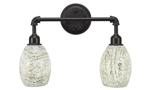 Toltec Lighting - 182-DG-5054 - Two Light Bath Bar - Vintage - Dark Granite