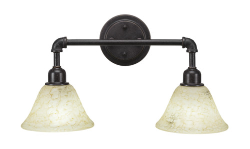 Toltec Lighting - 182-DG-508 - Two Light Bath Bar - Vintage - Dark Granite