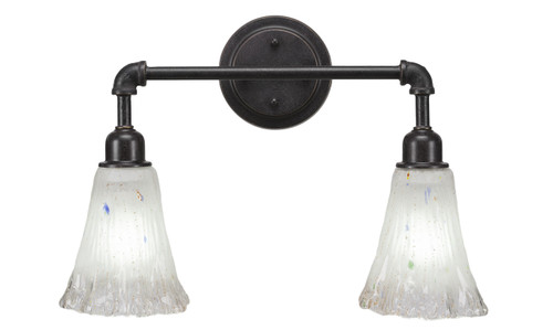 Toltec Lighting - 182-DG-721 - Two Light Bath Bar - Vintage - Dark Granite