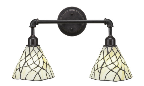 Toltec Lighting - 182-DG-9115 - Two Light Bath Bar - Vintage - Dark Granite