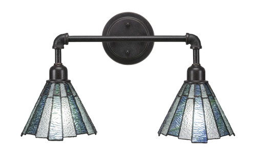 Toltec Lighting - 182-DG-9325 - Two Light Bath Bar - Vintage - Dark Granite