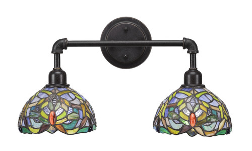 Toltec Lighting - 182-DG-9905 - Two Light Bath Bar - Vintage - Dark Granite