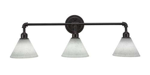 Toltec Lighting - 183-DG-312 - Three Light Bath Bar - Vintage - Dark Granite