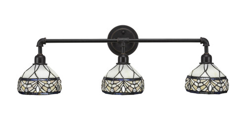 Toltec Lighting - 183-DG-9485 - Three Light Bath Bar - Vintage - Dark Granite