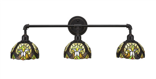 Toltec Lighting - 183-DG-9945 - Three Light Bath Bar - Vintage - Dark Granite