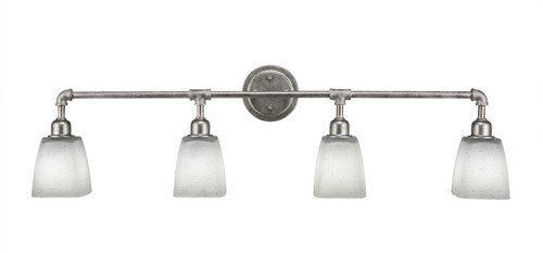 Toltec Lighting - 184-AS-460 - Four Light Bath Bar - Vintage - Aged Silver