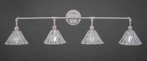 Toltec Lighting - 184-AS-7195 - Four Light Bath Bar - Vintage - Aged Silver