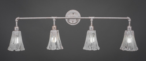 Toltec Lighting - 184-AS-729 - Four Light Bath Bar - Vintage - Aged Silver