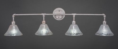Toltec Lighting - 184-AS-751 - Four Light Bath Bar - Vintage - Aged Silver