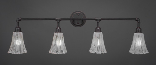 Toltec Lighting - 184-DG-729 - Four Light Bath Bar - Vintage - Dark Granite