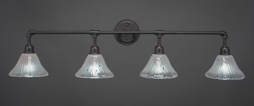 Toltec Lighting - 184-DG-751 - Four Light Bath Bar - Vintage - Dark Granite