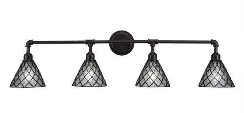 Toltec Lighting - 184-DG-9185 - Four Light Bath Bar - Vintage - Dark Granite