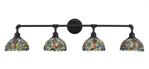 Toltec Lighting - 184-DG-9905 - Four Light Bath Bar - Vintage - Dark Granite