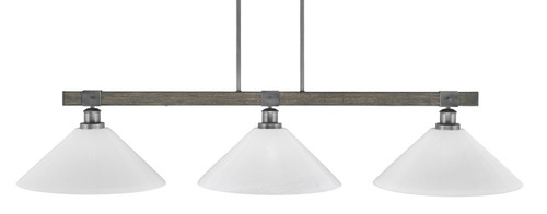 Toltec Lighting - 1863-GPDW-2161 - Three Light Bar - Tacoma - Graphite & Painted Distressed Wood-look Metal
