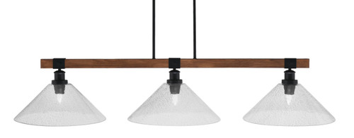 Toltec Lighting - 1863-MBWG-2162 - Three Light Bar - Tacoma - Matte Black & Painted Wood-look Metal