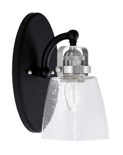 Toltec Lighting - 1931-MBBN-461 - One Light Wall Sconce - Easton - Matte Black & Brushed Nickel