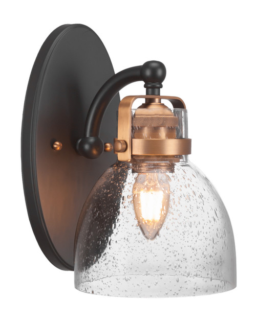 Toltec Lighting - 1931-MBBR-4110 - One Light Wall Sconce - Easton - Matte Black & Brass