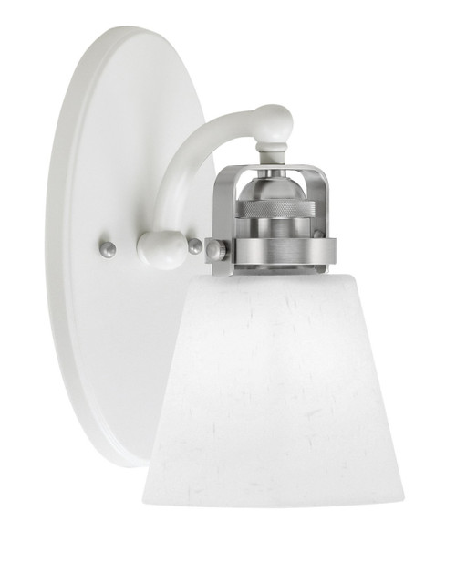 Toltec Lighting - 1931-WHBN-460 - One Light Wall Sconce - Easton - White & Brushed Nickel