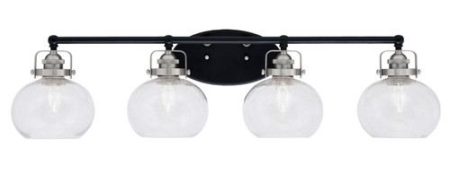 Toltec Lighting - 1934-MBBN-202 - Four Light Bath Bar - Easton - Matte Black & Brushed Nickel