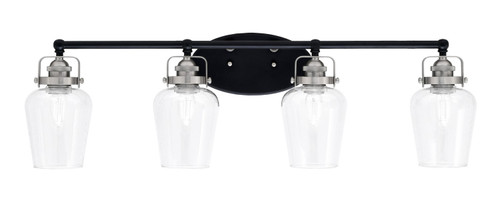 Toltec Lighting - 1934-MBBN-210 - Four Light Bath Bar - Easton - Matte Black & Brushed Nickel