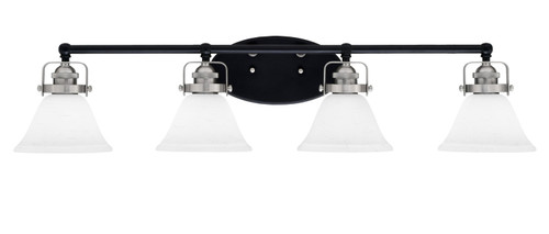 Toltec Lighting - 1934-MBBN-311 - Four Light Bath Bar - Easton - Matte Black & Brushed Nickel