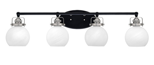 Toltec Lighting - 1934-MBBN-4101 - Four Light Bath Bar - Easton - Matte Black & Brushed Nickel