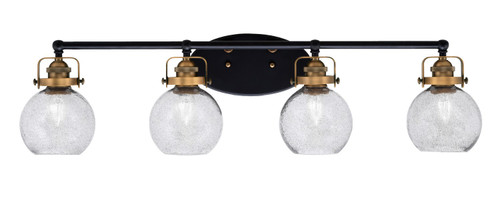 Toltec Lighting - 1934-MBBR-4102 - Four Light Bath Bar - Easton - Matte Black & Brass